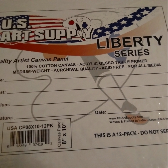 New Sealed 12 Pk of Canvas Boards 8x10 - Picture 1 of 2